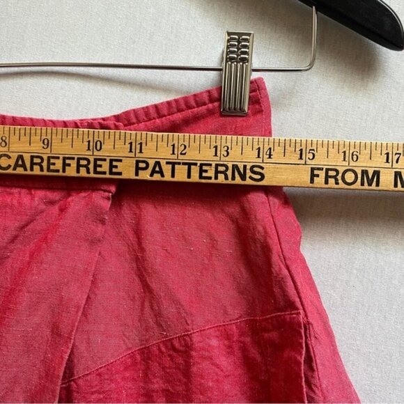 9-H15 STCL ANTHROPOLOGIE SILK LINEN WRAP SKIRT SZ 8 - Picture 8 of 8
